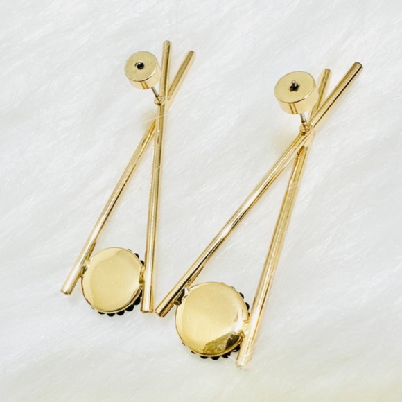 Sushi & Chopstick Gold-tone Novelty Statement Earrings - Picture 3 of 3